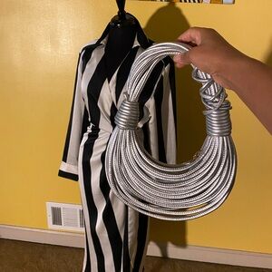 Silver Statement Spiral Handbag